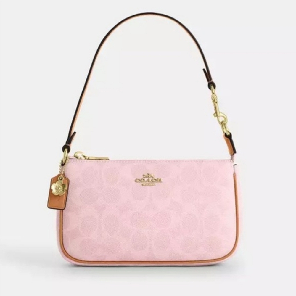 NWT! 🔥 Limited Edition Coach Nolita 19 With Floral Charm In Powder Pink 🩷